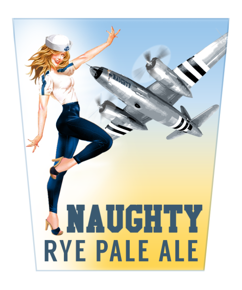 Veterans United Craft Brewery's Naughty Rye IPA Tap Decal - Chirs Voyer, designer